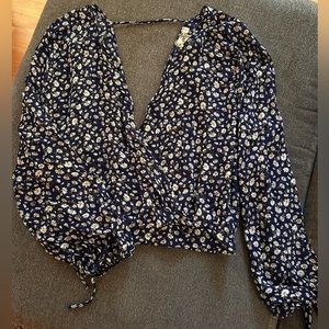 Floral V-cut Top